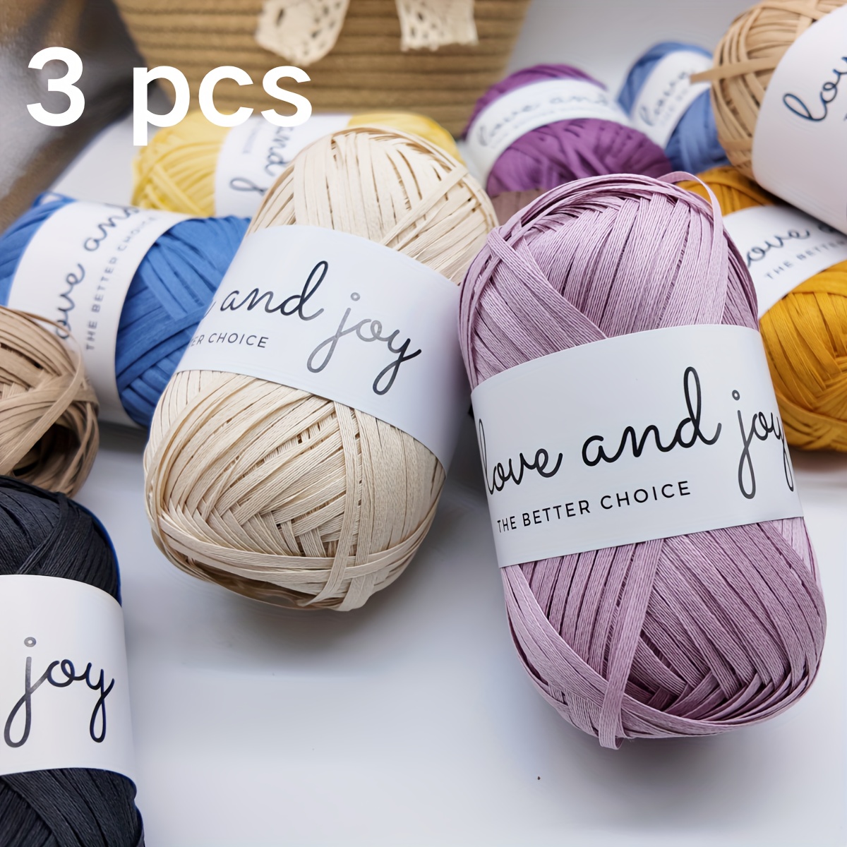 3pcs cotton grass rofite yarn