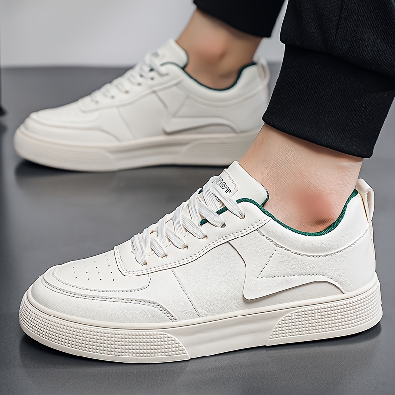 Zapatos Blancos de Suela Gruesa para Hombre, Talla Grande - Nueva Colección