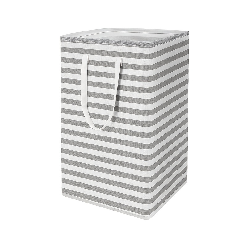 Image of 20 Gallon Large Foldable Freestasting=for=allable Laundry Basket Suitable For & - Foldable Freestanding Clothes Organizer With Carry Handle, Spacious Storage Basket For Bed, Couch, (grey//)