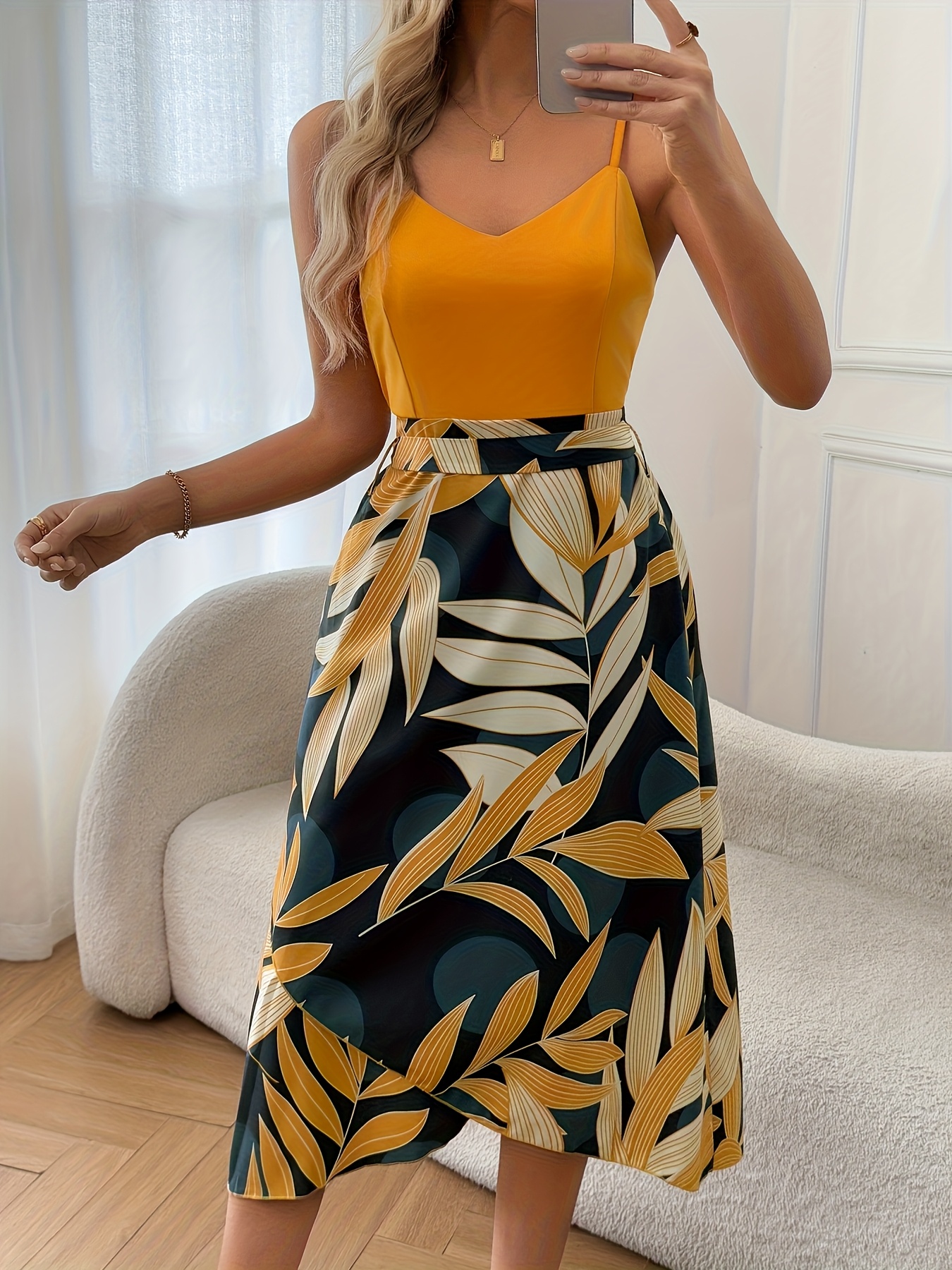 womens tropical print maxi dress yellow blue - Temu Mauritius