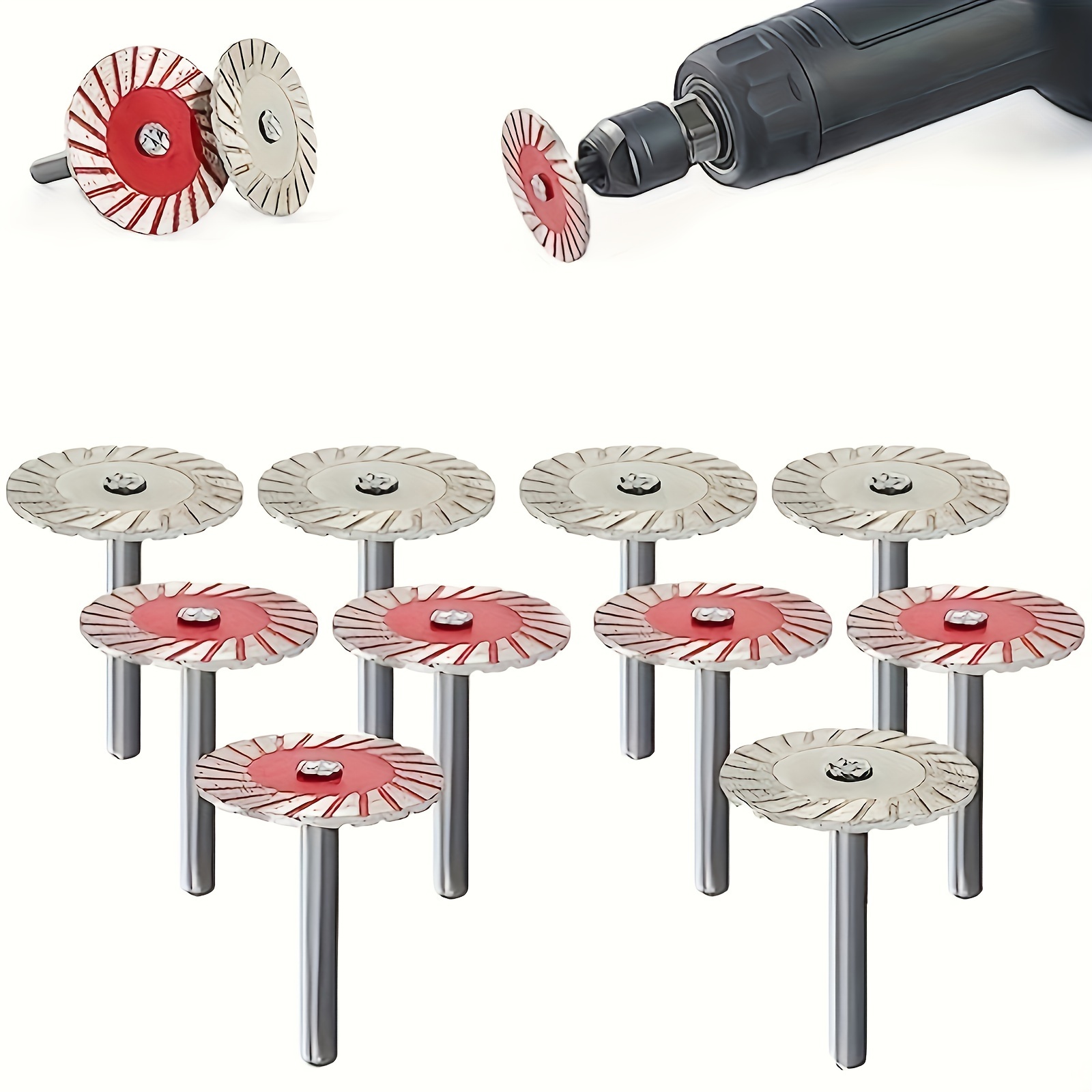 

5pcs Diamond Turbo Mini Carving Saw Blades, Featuring 40mm Blades Ideal For Precise Stone Carving, Cutting Granite, Marble, And Ceramic Tiles.