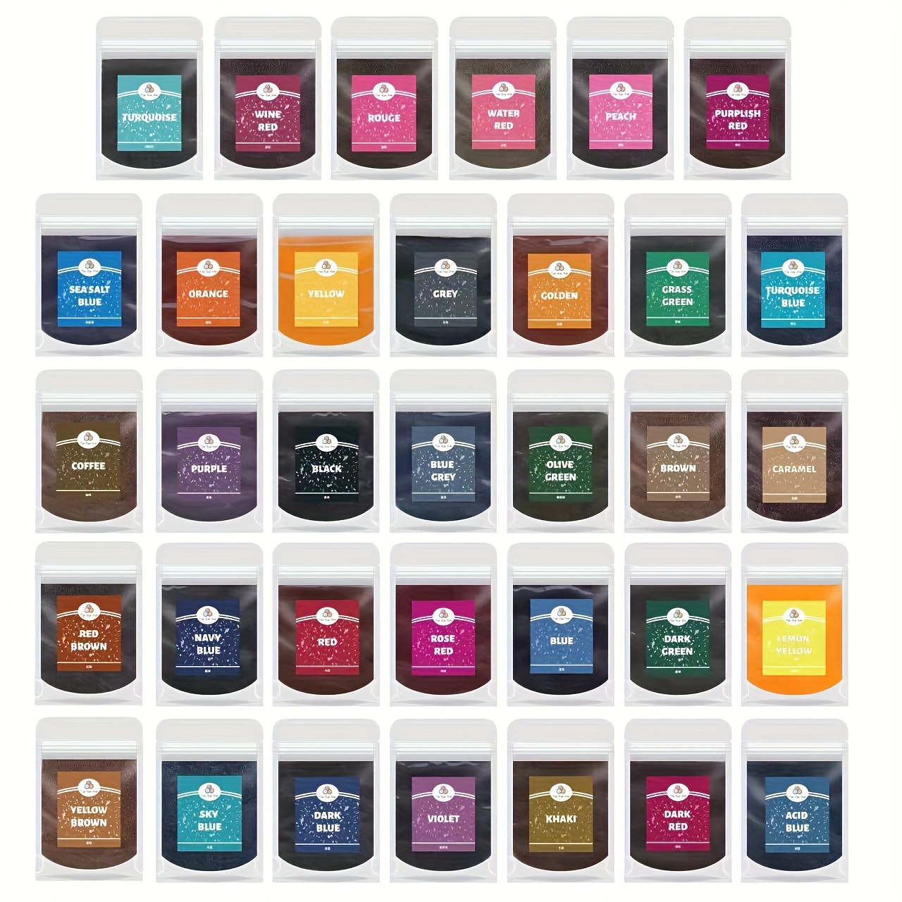 Image of 6-color/34-color Set Cold Dye Tie-dye Powder, Tie-dye Dye Kit, Diy 10g Art Tie-dye Materials, Diy Fabric Dye, Suitable For Handmade And Diy Dyeing