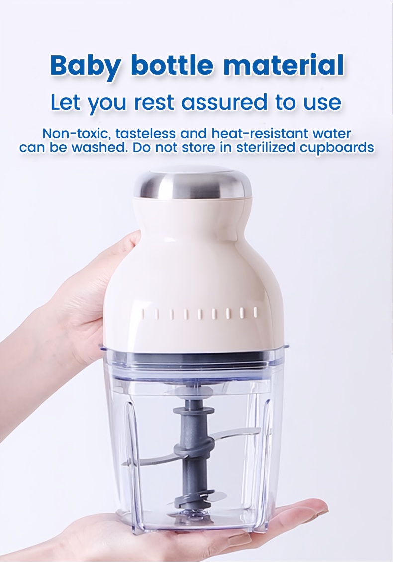 1pc beige   food processor multifunctional mini meat grinder juicer and baby blender with 24000 rpm high   chopper for fruits vegetables and more juice extraction sleek kitchen appliance sturdy   blender for meat Product details 0