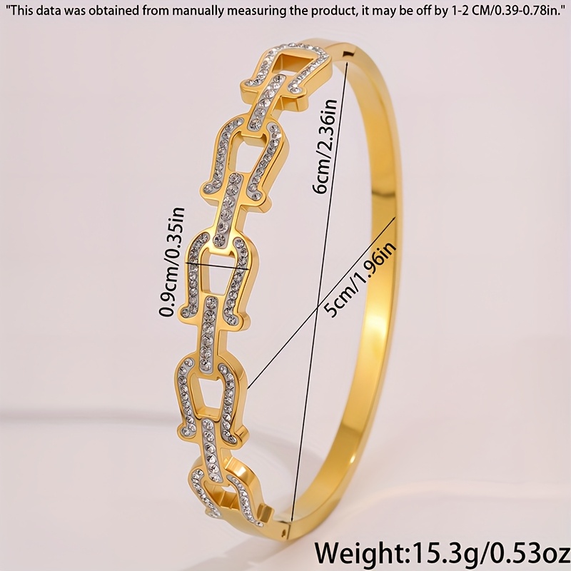 2pc Women's Open Rectangular Links & Silvery Heart Band Bracelet Set