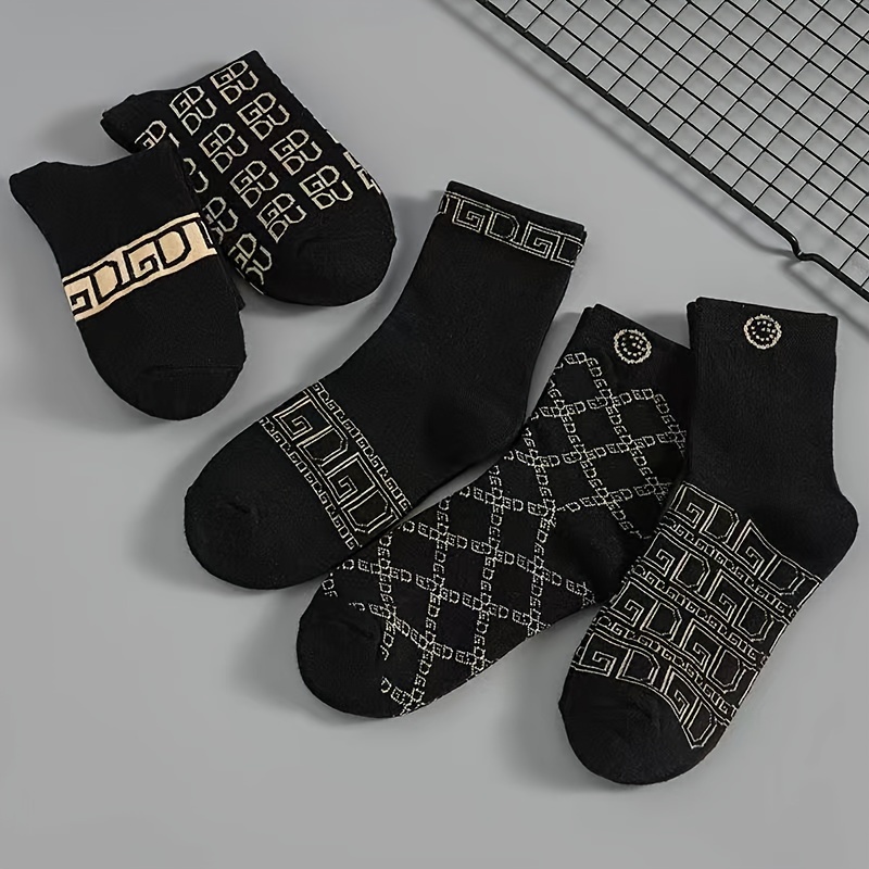 

Lot de 5 Chaussettes Montantes Hommes - Douces, Respirantes et Confortables en Mélange de à Rayures Dorées les de et d' - Parfaites un