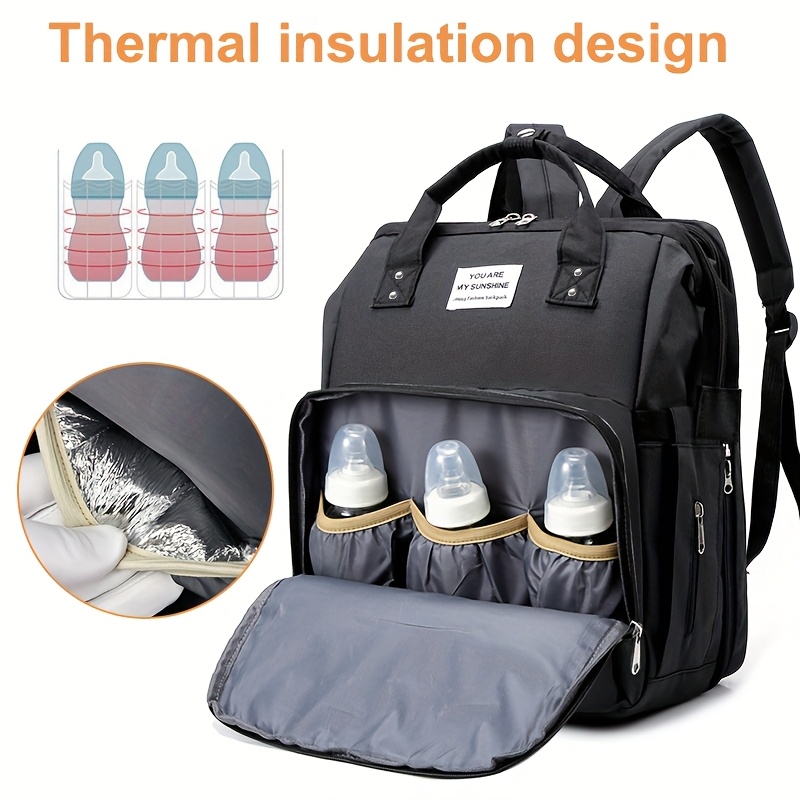 Multi-pocket diaper backpack product view