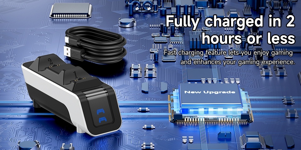 For Ps5 Controller Charging Base, Charging Head Breathing Light, ABS Material Non-Slip, Dual Fast Charging Grip Charging, Black And White Mechanical Wind Design, for Ps5 Additions 11 For Ps5 Controller Charging Base, Charging Head Breathing Light, ABS Material Non-Slip, Dual Fast Charging Grip Charging, Black And White Mechanical Wind Design, for Ps5 Additions