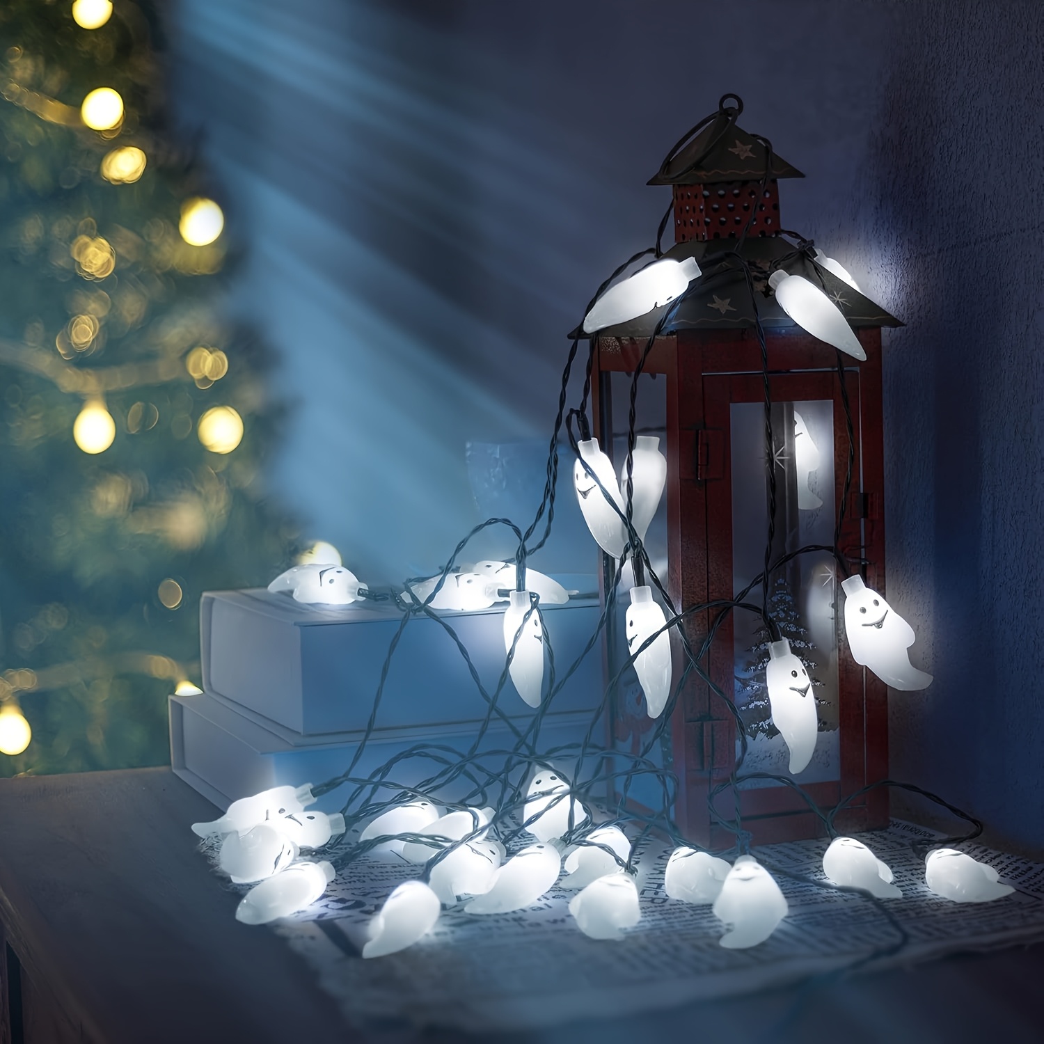 TEMU 10/20 Halloween Lights - Battery- String Lights With Smiling , Spooky Decorations, Halloween Decorations Halloween Decorations, Chrismas