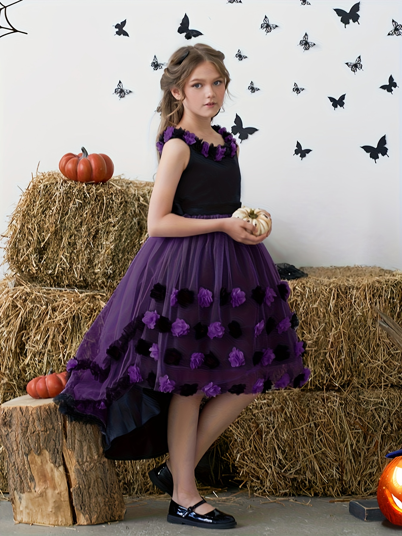 girls elegant sleeveless party dress flared skirt birthday Temu