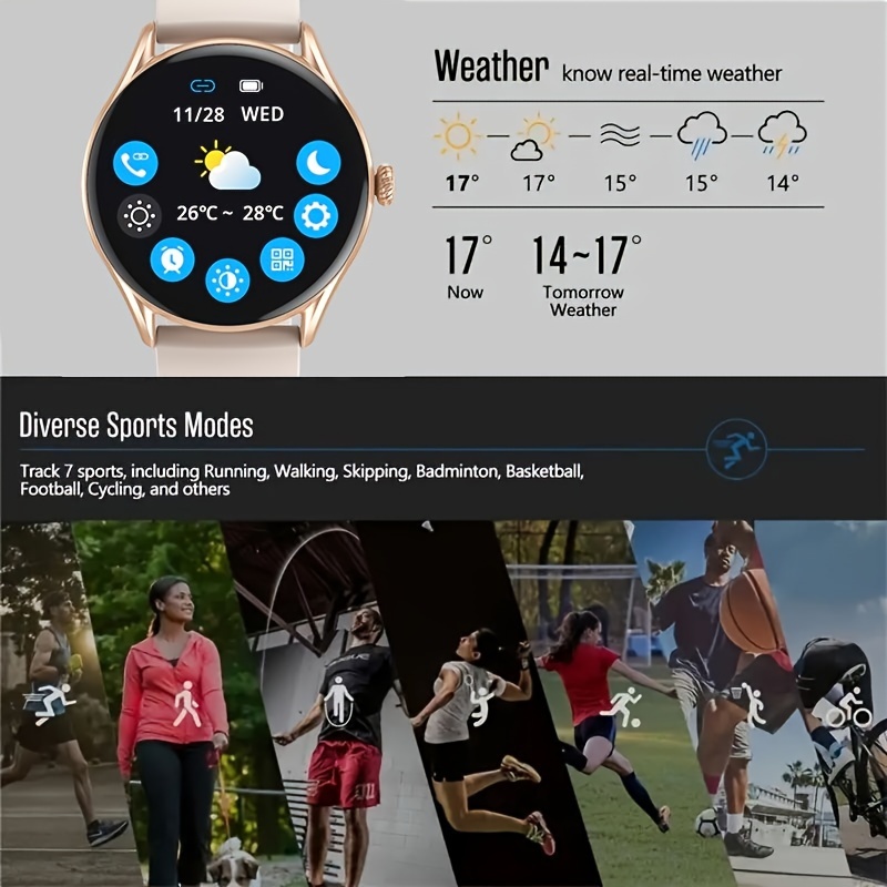 Reloj inteligente hombres pantalla táctil completa deporte fitness