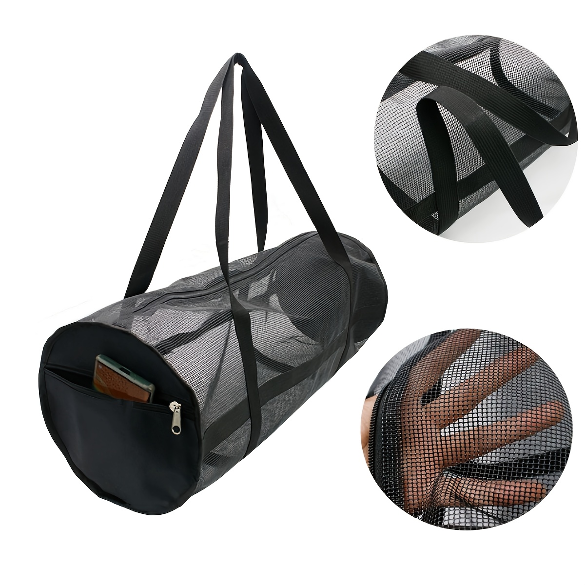 Image of 1pc Large Capacity Basketball Soccer Storage Bag, Sports Yoga Fitness Training Backpack, Pvc Solid And Sturdy Bag