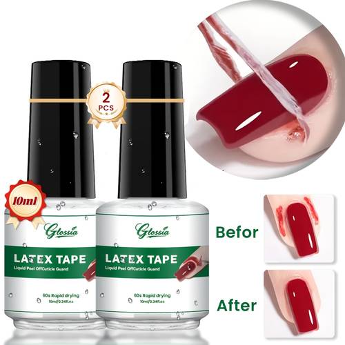 all in one peelable nail guard 2x10ml anti stain quick dry for mess free diy