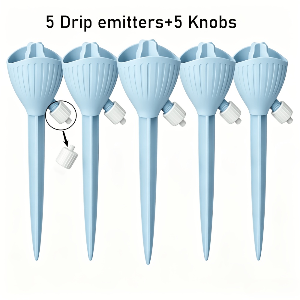 TEMU 10pcs Automatic Plant Watering Device, Adjustable Drip Irrigation Tip, Universal Self Watering Device, Suitable For Indoor And Outdoor Potted
