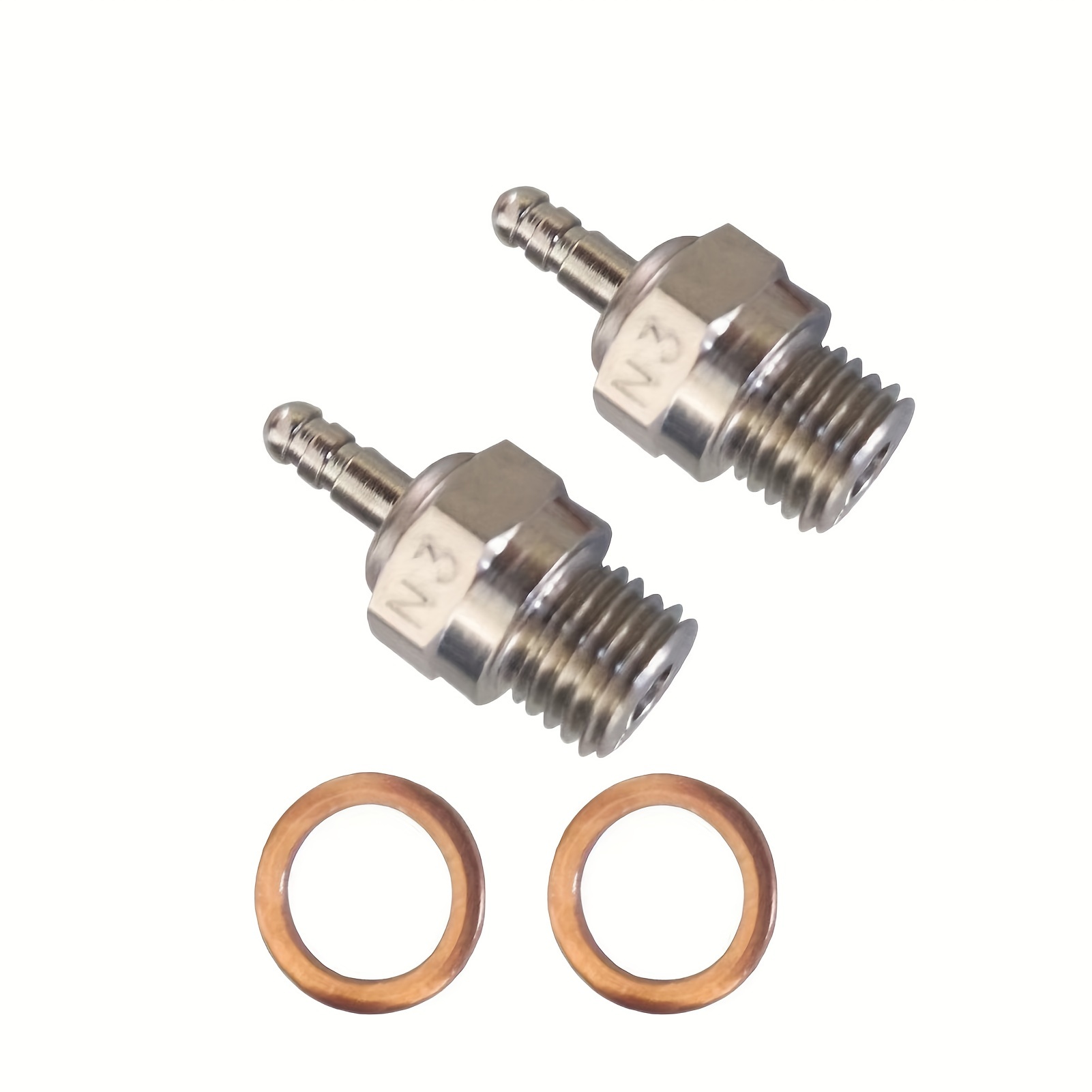 N3 Medium Hot Spark Glow Plug, 70117 Hot Glow Plug, N3 No. #3 For Engine Parts Replace Os For Engines Car Truck Buggy 2pcs