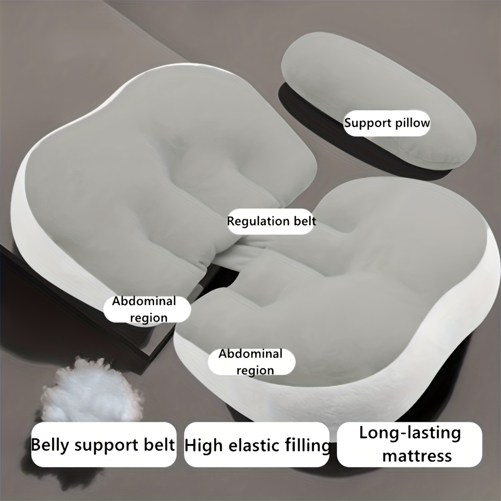 TEMU Cuscino a cuneo a forma di per il relax lombare, cuscino per maternit� in velluto di , cuscino di supporto per la per chi su un fianco, nuovo