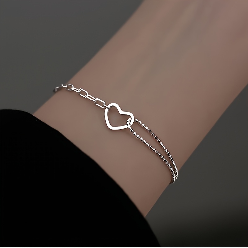 

New Ladies' Sweet And Cool Heart Bracelet With A Design For Girls, Handmade Accessories, Gifts , Christmas Gifts, Best For Christmas