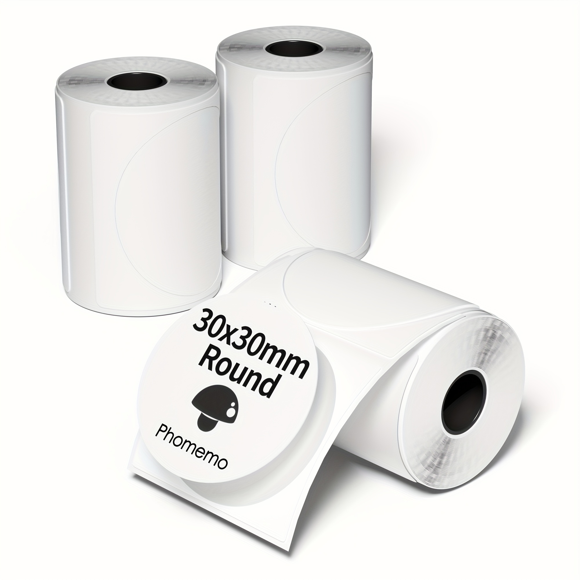 

Phomemo M110 Round Adhesive Labels 1.18"*1.18" 30x30mm, Thermal Label Paper, For Phomemo M110/m221//m120/m220 Label Maker, 200 Labels Per Roll, 3 Rolls