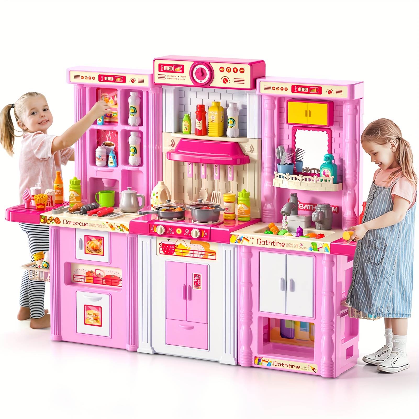 Play Kitchen Toys For Kids, Play Kitchen Set * Toy Kitchen Accessories For Pretend Play, Kids Kitchen Playset