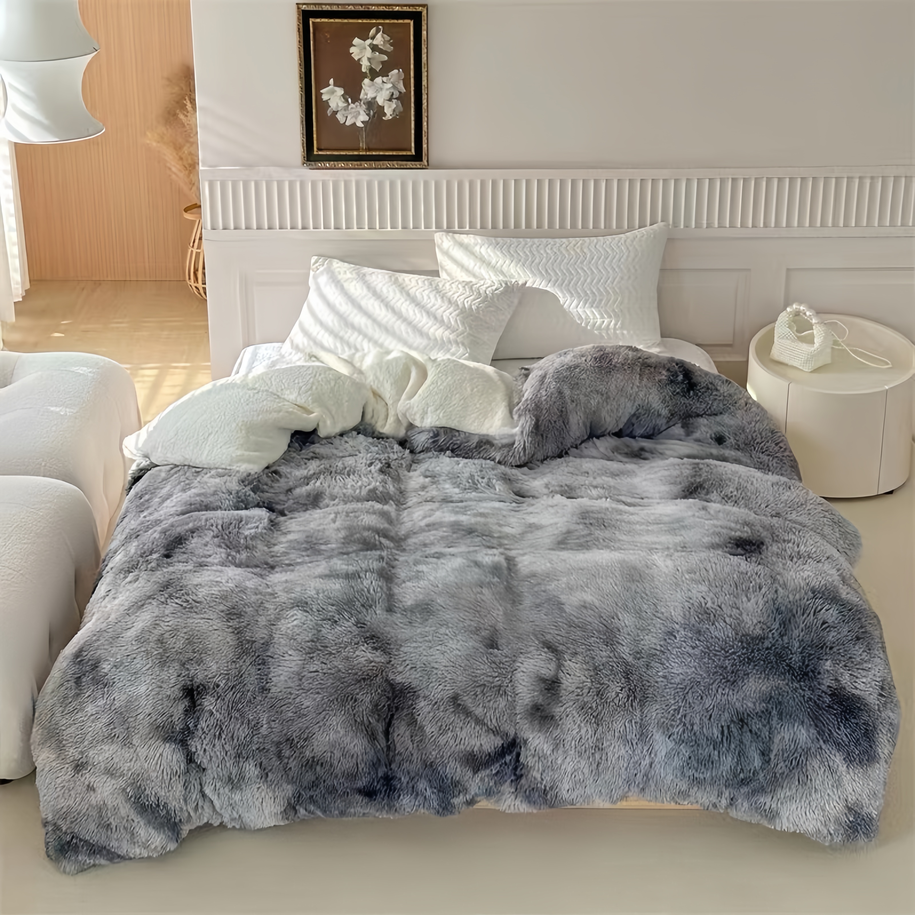 

Gifts, Soft Microfiber Lightweight Bedding, Winter Thickened And Warm Long-haired Mink Fleece, Coral Crystal Plush, Plush Double-sided Quilt, Detachable And Washable