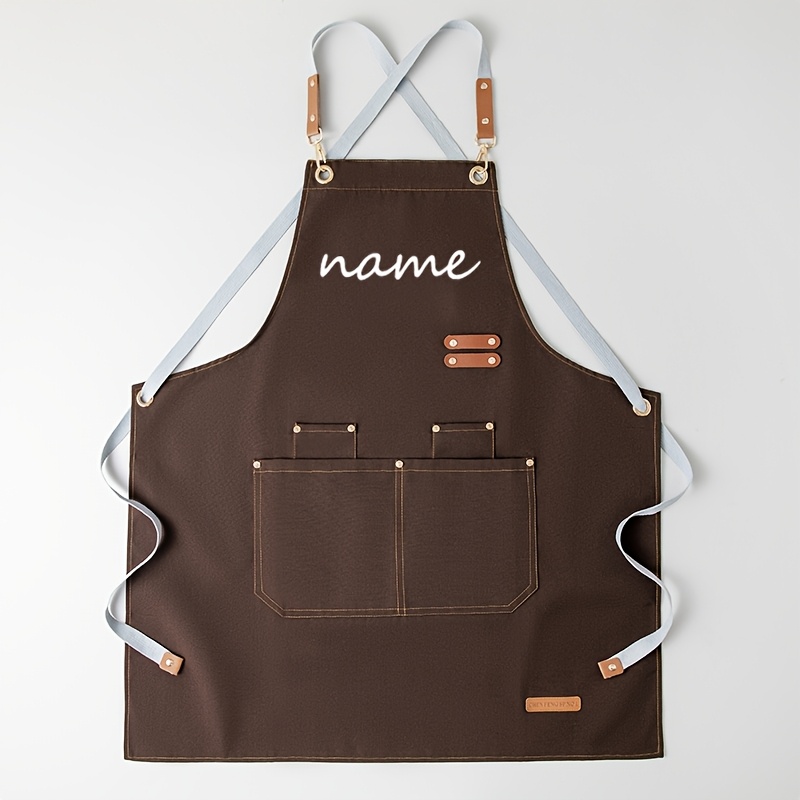 TEMU 1 delantal personalizado con , delantal a medida, delantal profesional de , delantal de camarero de , restaurante , hotel, cafetería, entusiasta