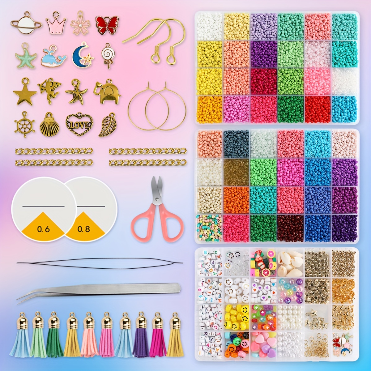 36000+pezzi 2mm 48 Colori Perline Di Semi Di Vetro Per Kit Di Creazione Di  Gioielli Per Braccialetti, Kit Di Assortimenti Di Perline Per Adulti  Ragazze Piccole Perline Per Kit Di Creazione Di