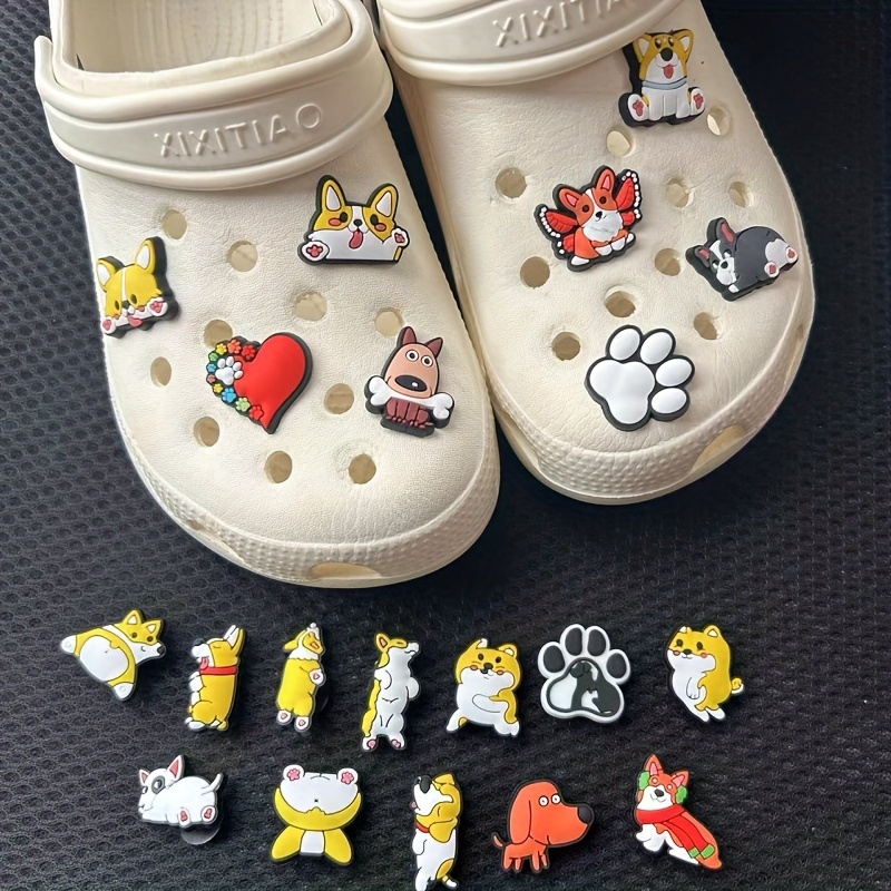 Dog Croc Shoe Decoration Charms Cute Animal Dog Pet Shoe - Temu