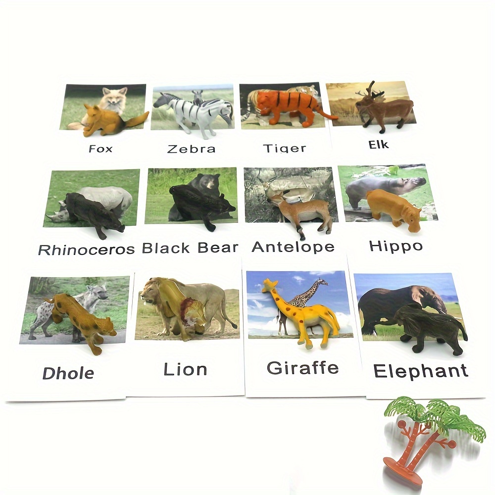 montessori animal matching card cognitive kids educational toy for language learning zoo farm insects christmas and halloween gift
