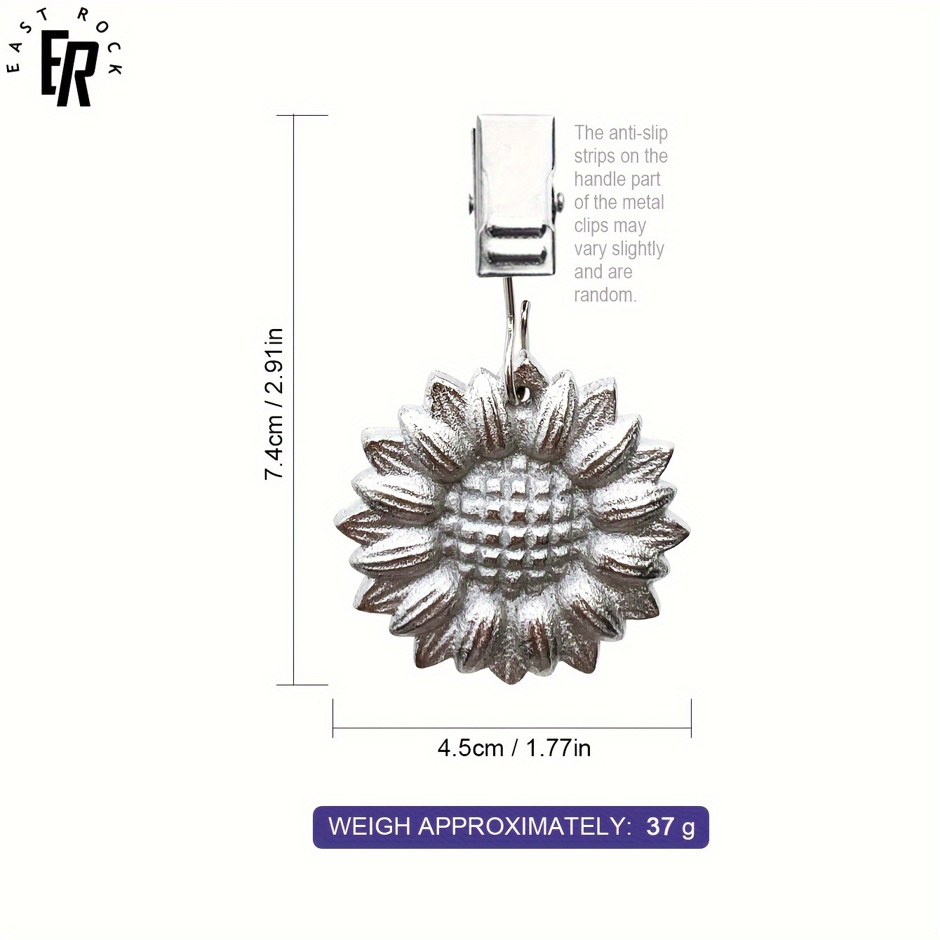 E-shop Tischtuchgewichte aus Metall mit „Blumen“-Muster in den Formen „“, „Lilie“, „“ „Sonnenblume“ – Geeignet für hängende Tischdecken,