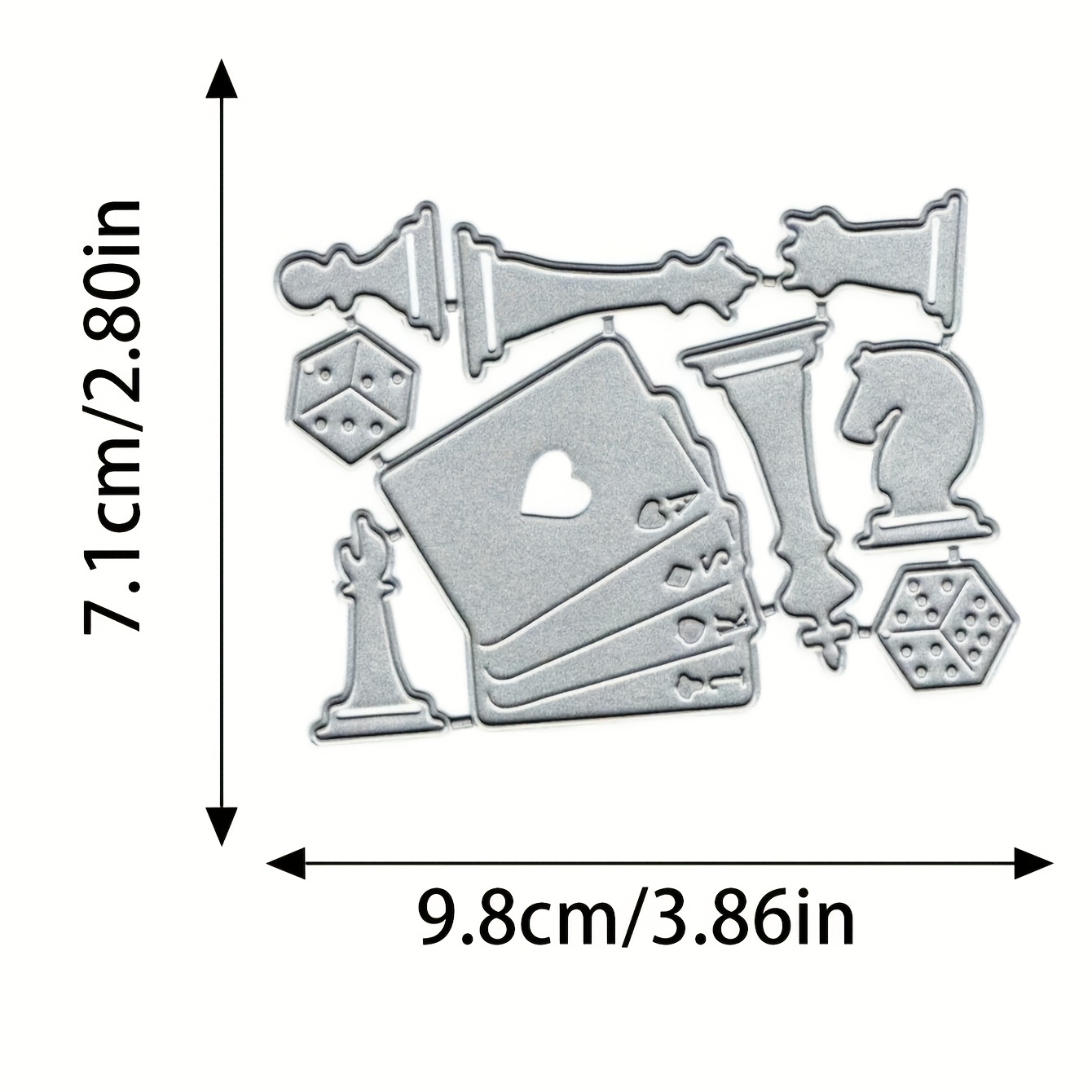 Chess Chess Template Cut Card Making Graphics Metal Cutting Mold Set - Professional Template, Hand Greeting Card Tool & Home Decoration Craft Kit For Festive Items