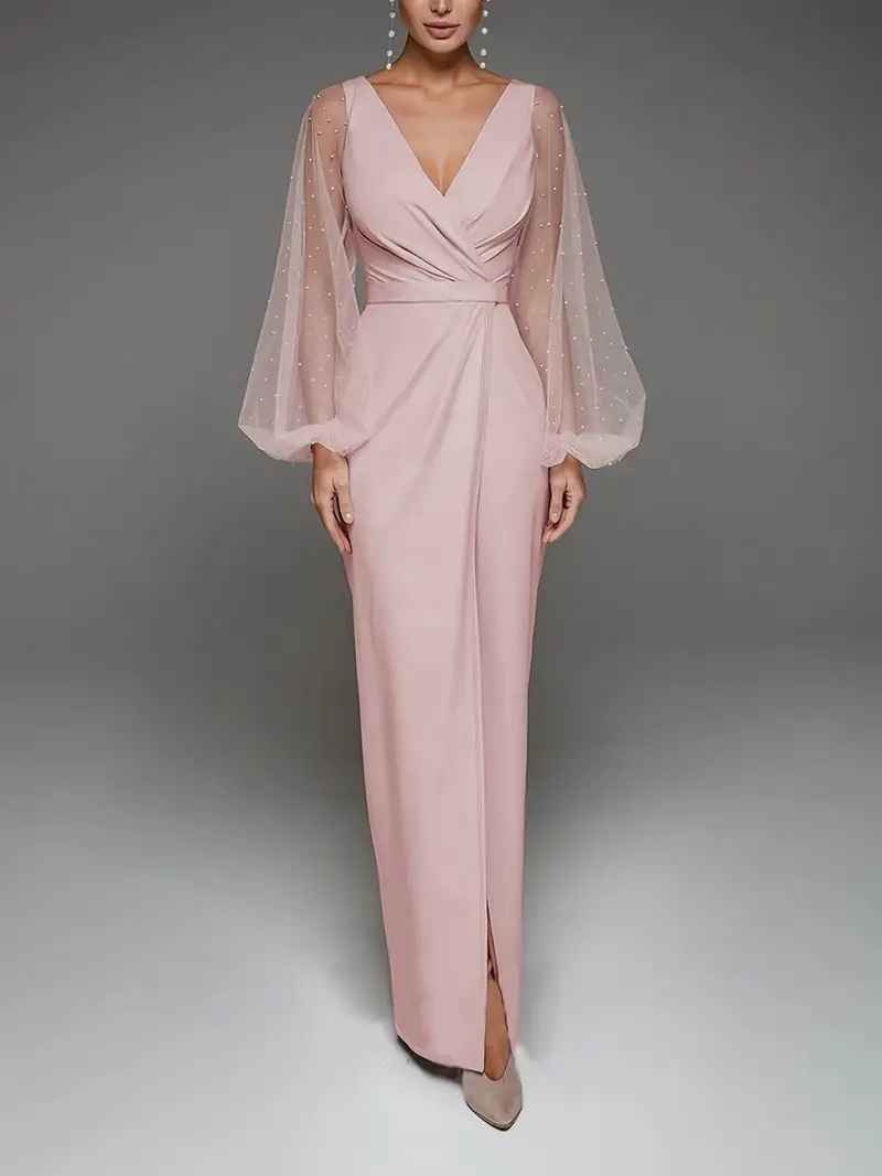 womens sheer v neck long sleeve wedding bridesmaid dress - Temu Mauritius womens sheer v neck long sleeve wedding bridesmaid dress - Temu Mauritius