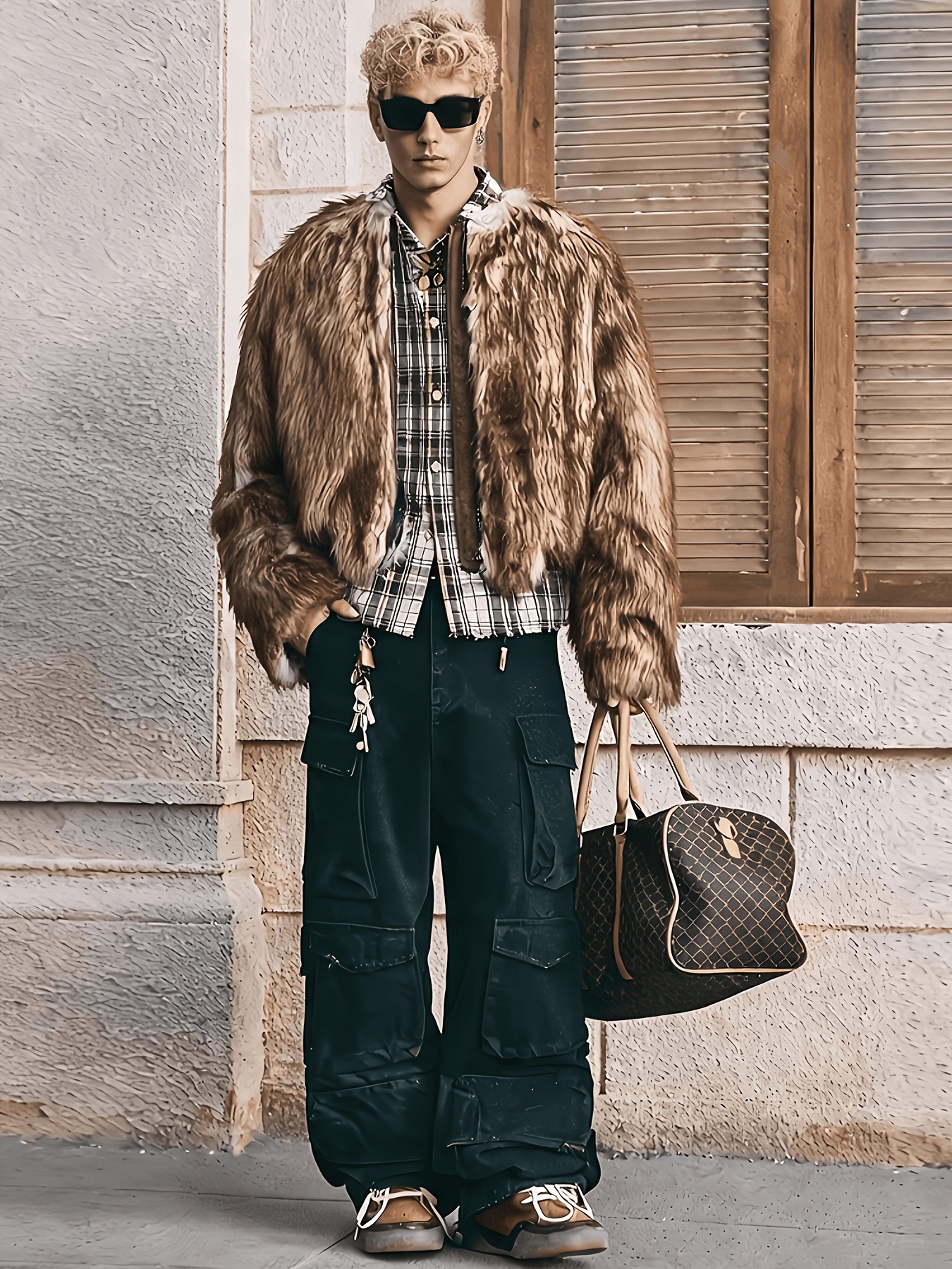 mens dress winter coats canada *'s Fashion Autumn and Trend New Coffee Color Round Neck Zipper Faux Fur Coat, Warm and Versatile Design *'s Work and Safety Clothing *'s Executive Coat summer-core-877 7-Drawer White Modern Dresser, Overcoat Chest Size in Inches:52