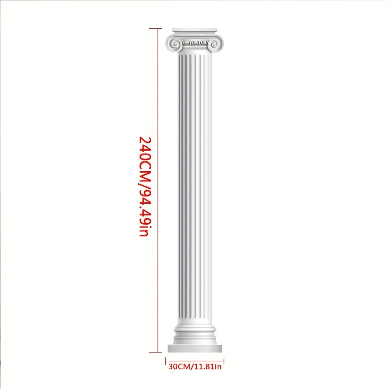 Image of 1 Roll Of Simulation Creative Sticker 3d Stereoscopic Roman Column Wall Sticker Self-adhesive Wall Decoration Living Room Background Wallpaper