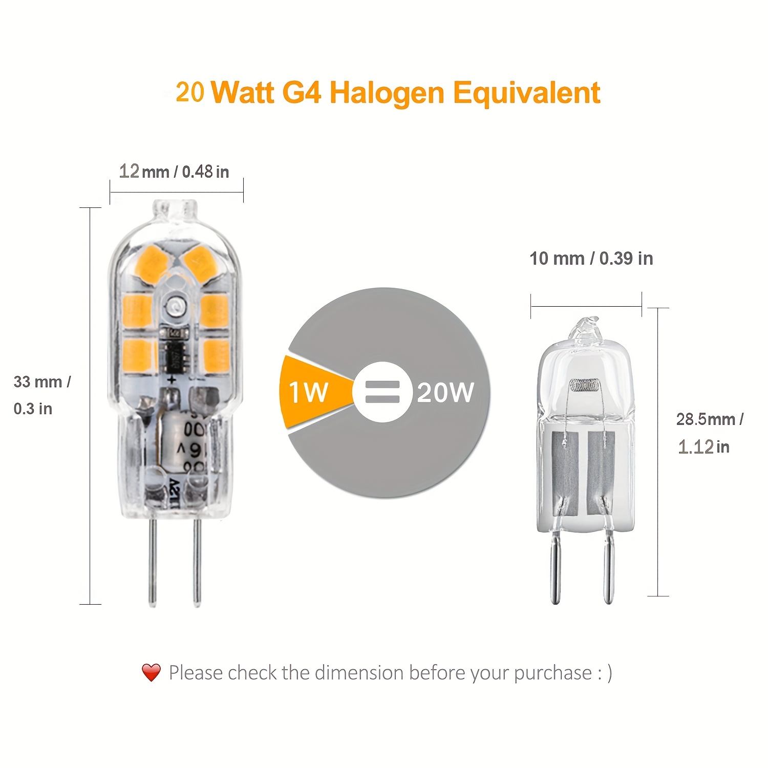 Lightkiwi G4 Warm White LED Bulb 2700K For Low Voltage Path & Area Lighting - 3.5W 340 Lumens 12V