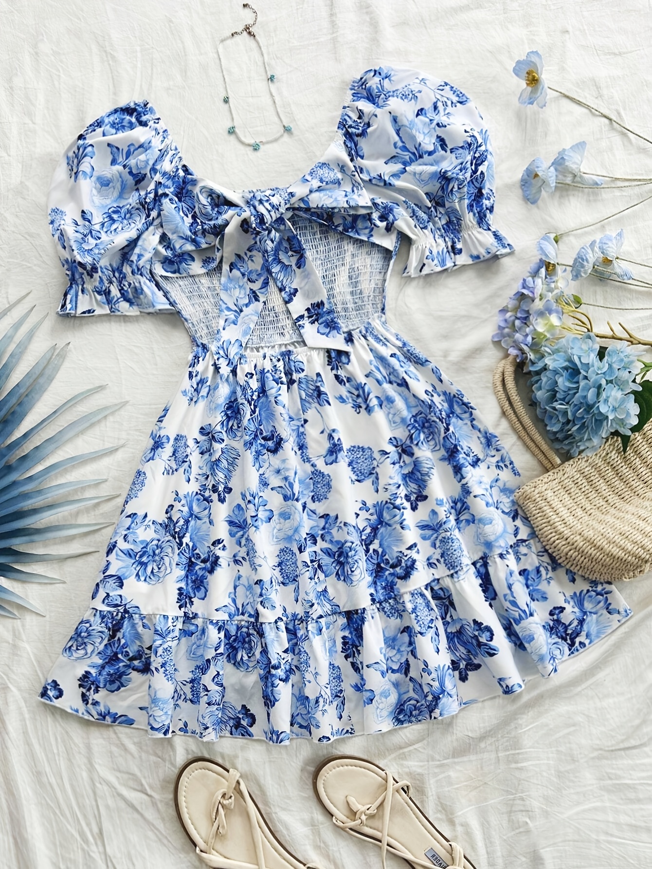 vestido elegante mujer flores hombros descubiertos Temu Guatemala