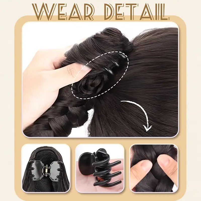 elegant claw clamp ponytail extension versatile loose curly hairpiece for for parties weddings casual attire high quality heat resistant fiber in more shades ponytail hair extensions details 1