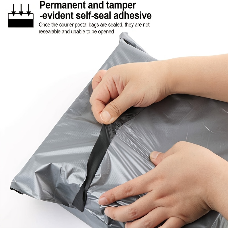 

100pcs Heavy-duty Gray Pe Polyethylene Bags - Waterproof & Tear-resistant, Thickened Packaging Pouches For Clothing And Shipping | & Strong Adhesive Closure