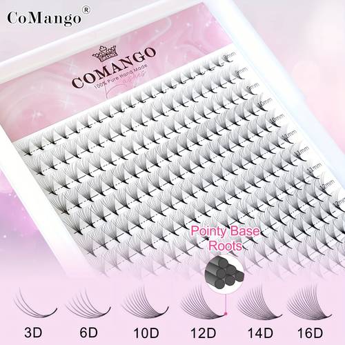300 fan handmade volume eyelashes pointy 0 07mm 0 05mm 6d 16 shape long lasting soft premade fans extension
