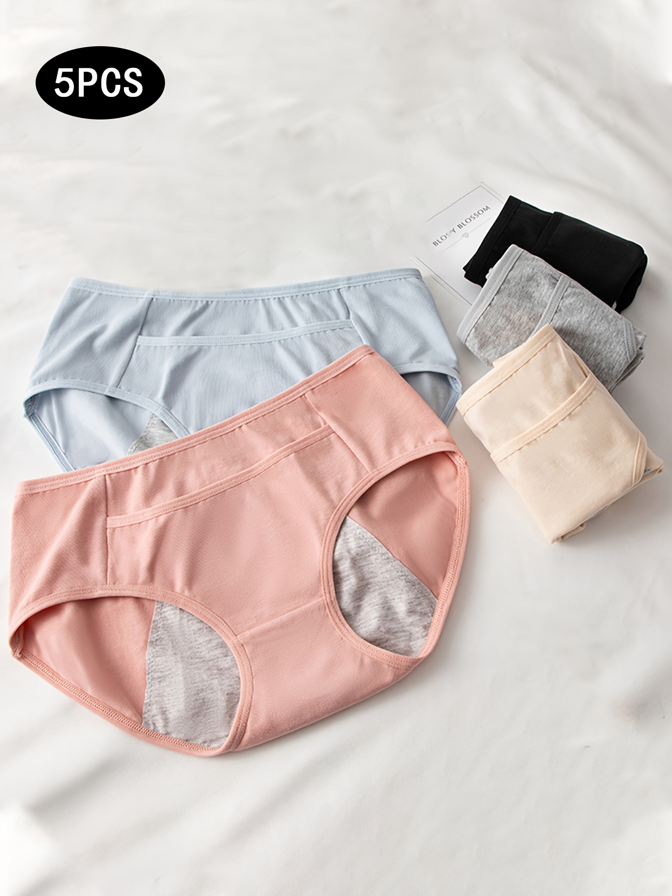 Women's Underwear with A Secret Front Pocket Cotton Panties Travel