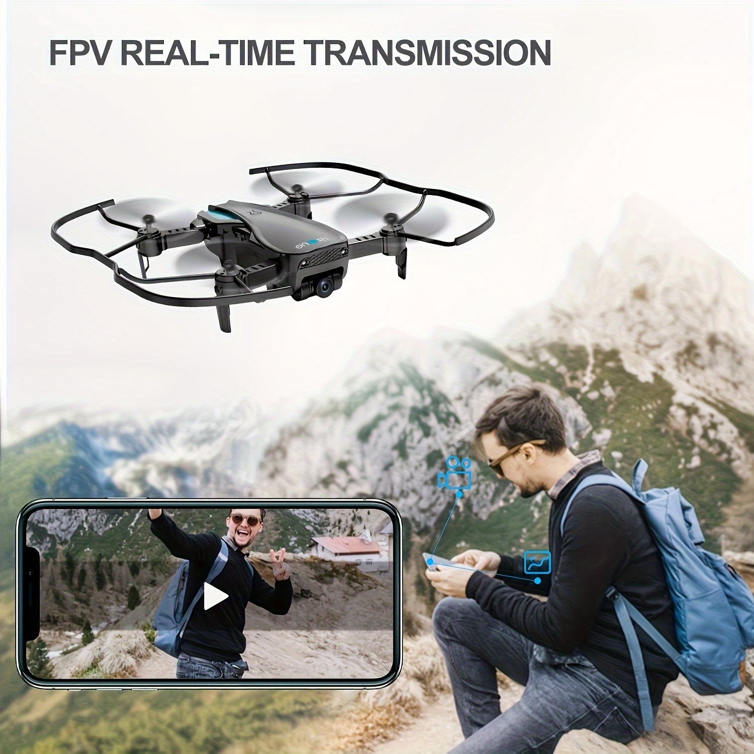 

H11 Hd Gps Drone Aerial Photography Drone 1080p Adjustable Camera Hold, Wifi Fpv, /, 360° , 2 Battery With Beginners Flight, Christmas Gift Quadcopter