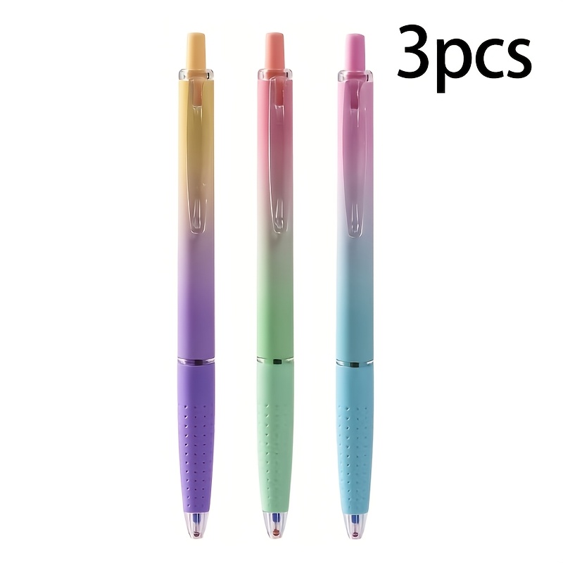 Image of Random 3/6pcs 0.7mm Grip Gel Pen, Writes And Quickly, Suitable For Diaries, Doodles And Drawing, Perfect For Gifts - Gel Pen