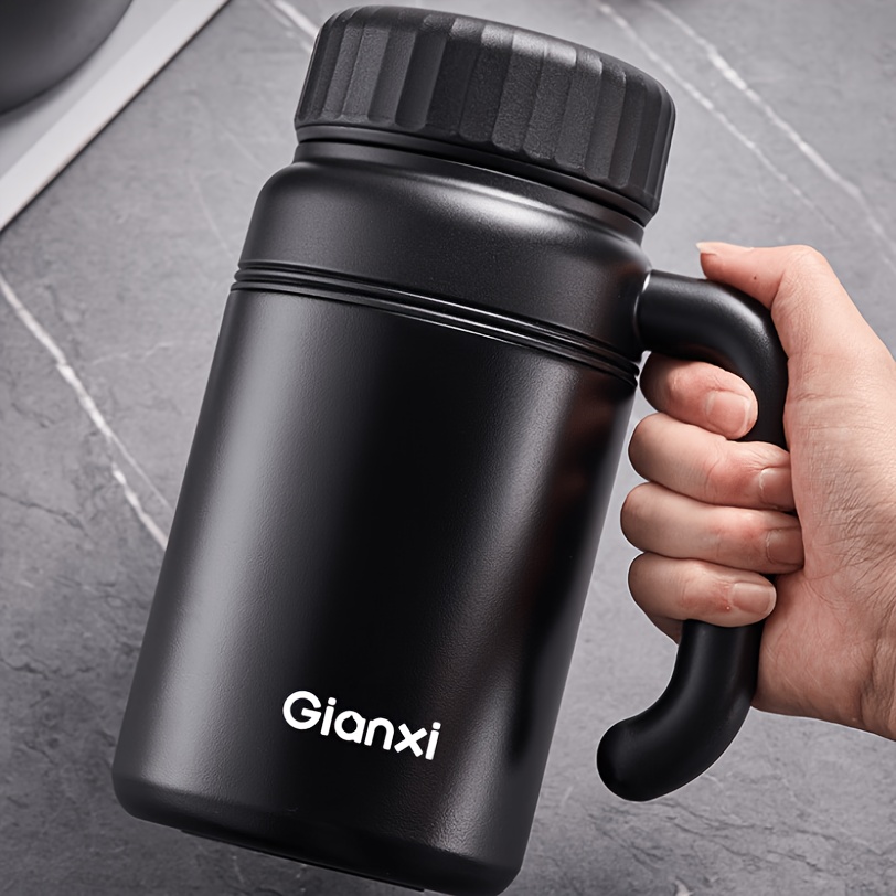 TEMU 2026 Upgraded High-end Long-lasting Temperature Tumbler, Large Capacity Steel -resistant Tea Brewing And Drinking Cup For Office Use