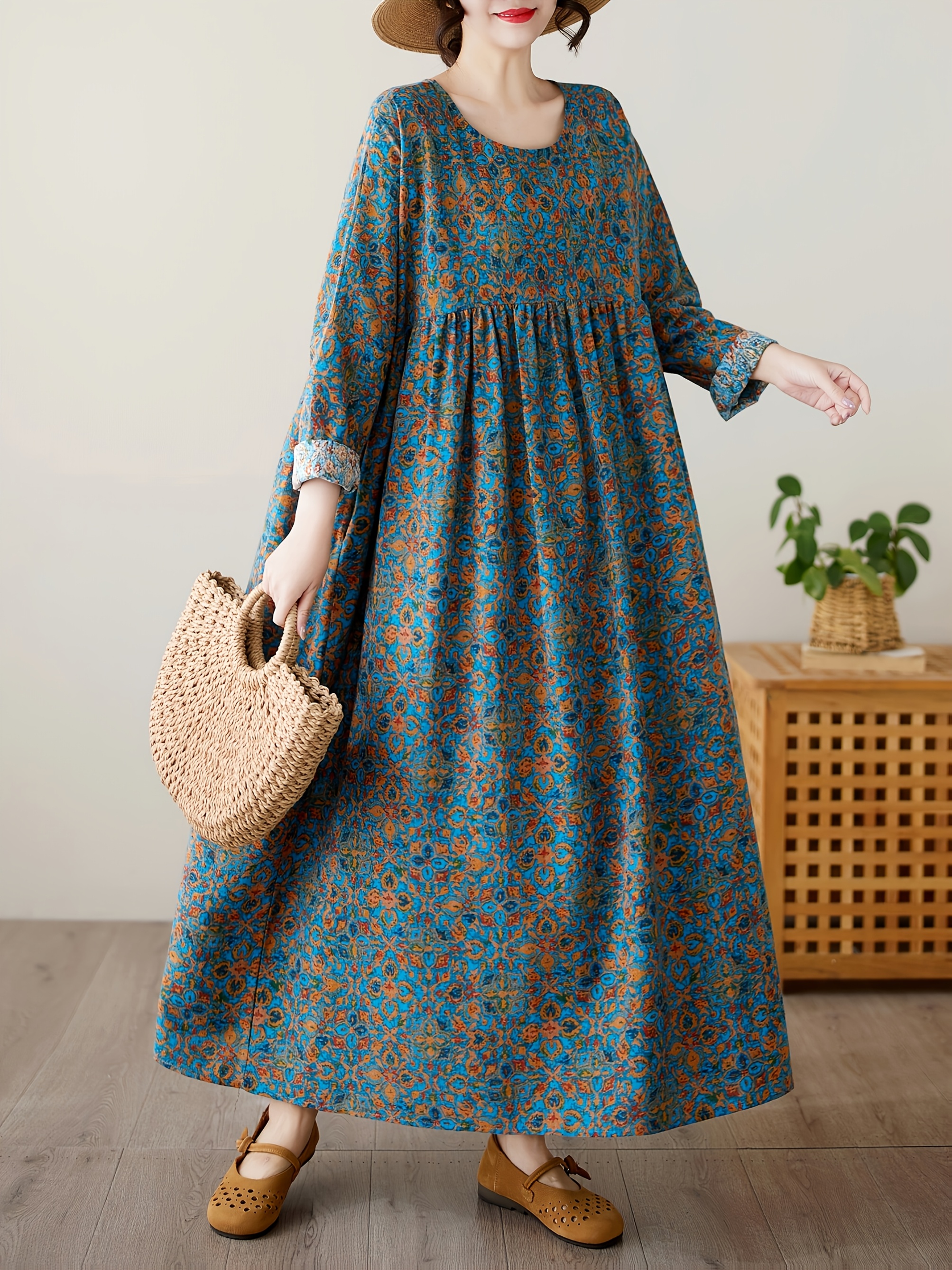 casual cotton maxi dress with sleeves Amazon.com: BTFBM Women Casual Long Sleeve Crew Neck Fall Dress Bohemian  Relaxed Fit Floral Flowy Maxi Dresses Tiered Cocktail Dress(Floral  Brown,Small) : Clothing, Shoes & Jewelry