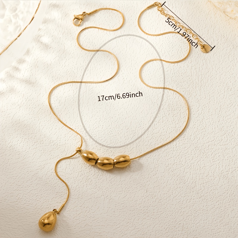 Women's 18K Gold Plated Stainless Steel Necklace, Hypoallergenic