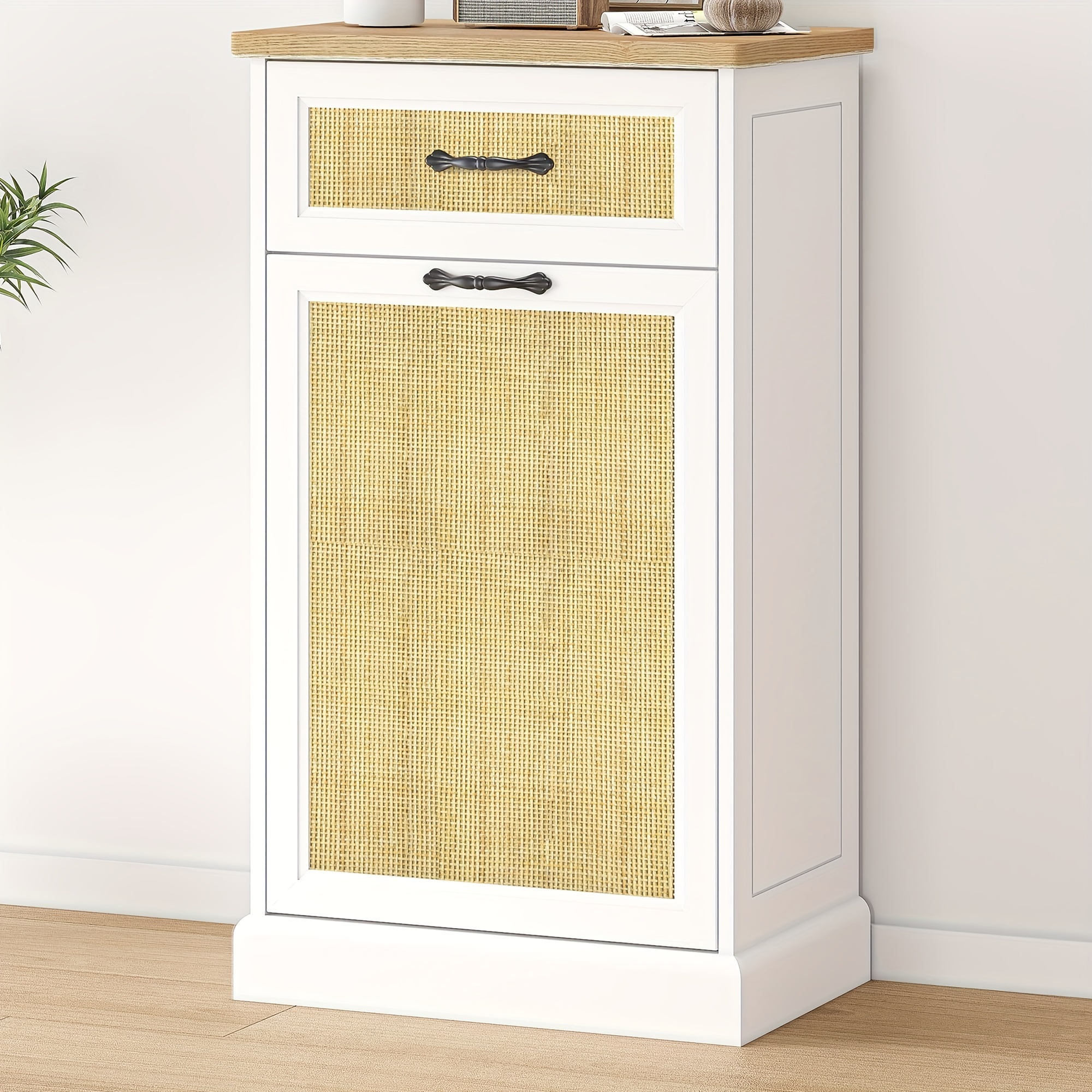 armario basura cocina madera rústica encimera organizador Temu