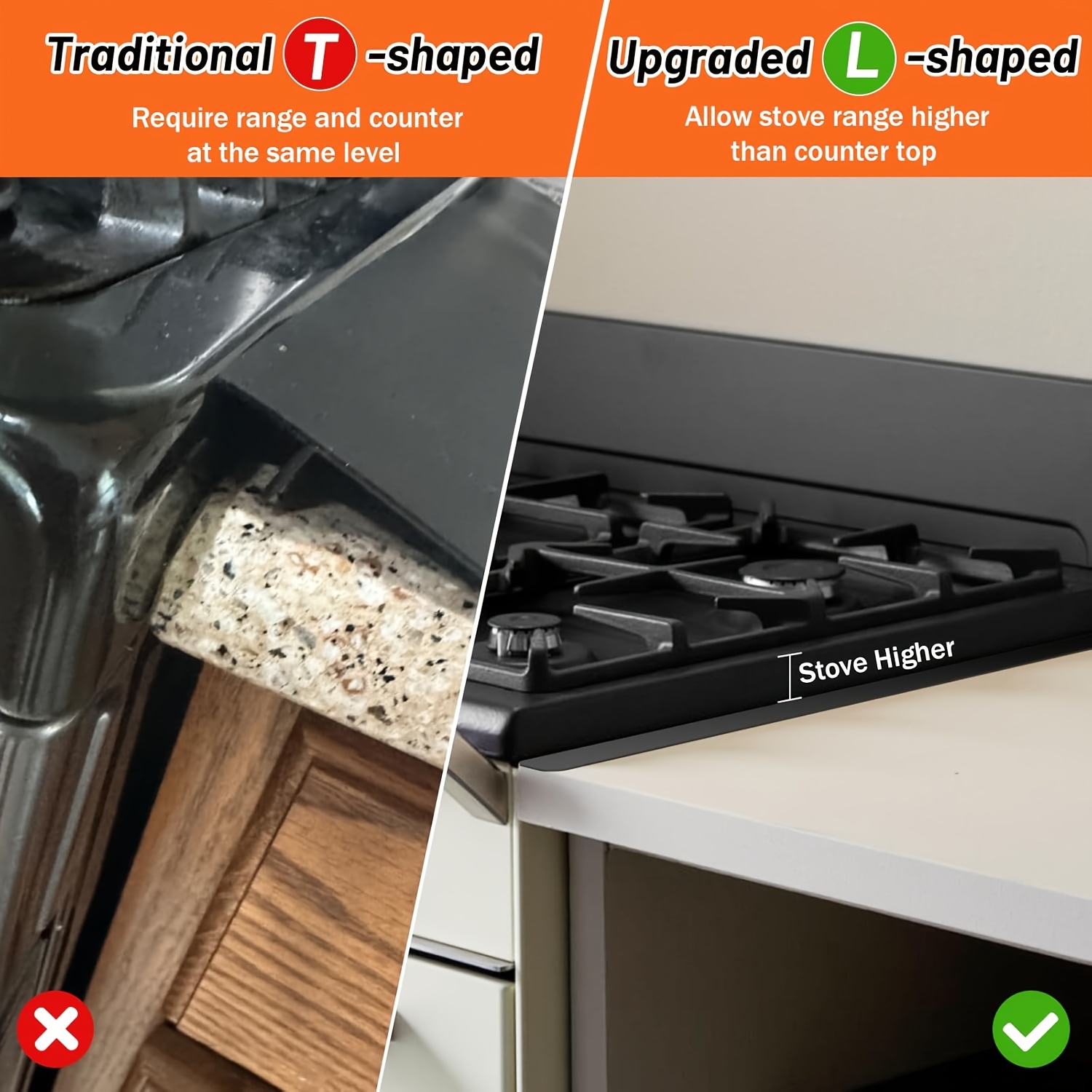 stainless steel stove   covers 1 pcs adjustable fillers for kitchen countertop extendable from 35 05cm to 69 85cm heat resistant protection cover for stove and counter   dishwasher air   filler for   details 1
