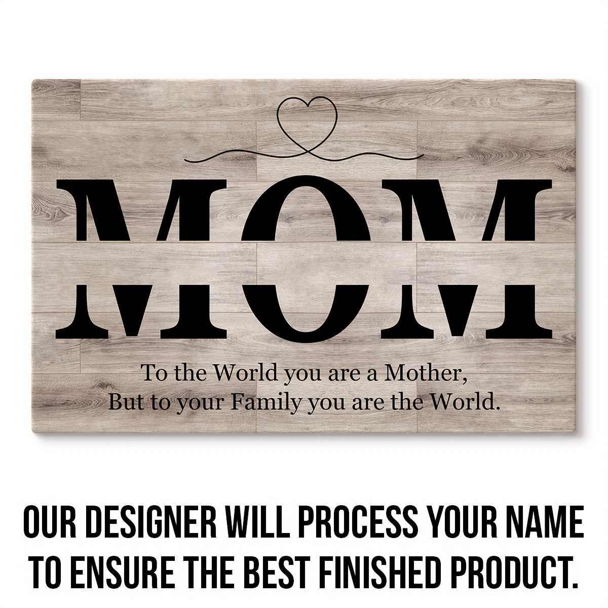 TEMU 2d Flat, 2d Flat Personalized Canvas-ideal Mother's Day Gift, Boy , Mom Signature, Family Gift, Gift, Wall Art Decoration, 2d Flat