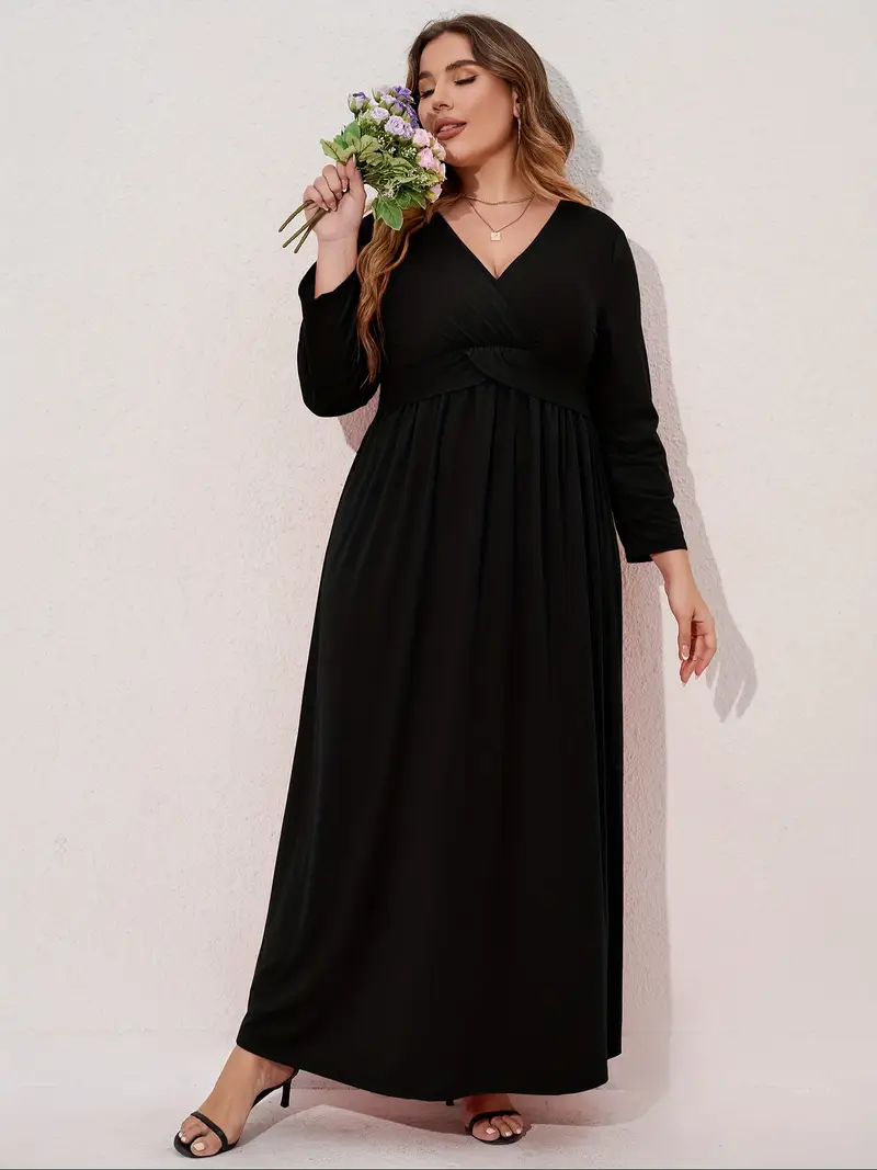 long black casual dress plus size Pinup Fashion Plus Size Maxi Dress Women Summer Black Tiered Long Pockets Casual Beach Spaghetti Strap Flowy Smcoked Swing Sundresses at Amazon Women's Clothing store