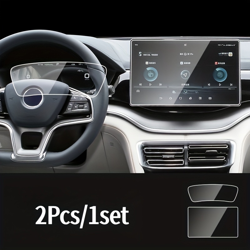 2pcs/1 Protector For U 2024-2025 | 39.62cm(15.6inch) & 31.24cm Speedometer Hd Flexible , Anti-scratch, , , Car Gps Navigation Dashboard Film