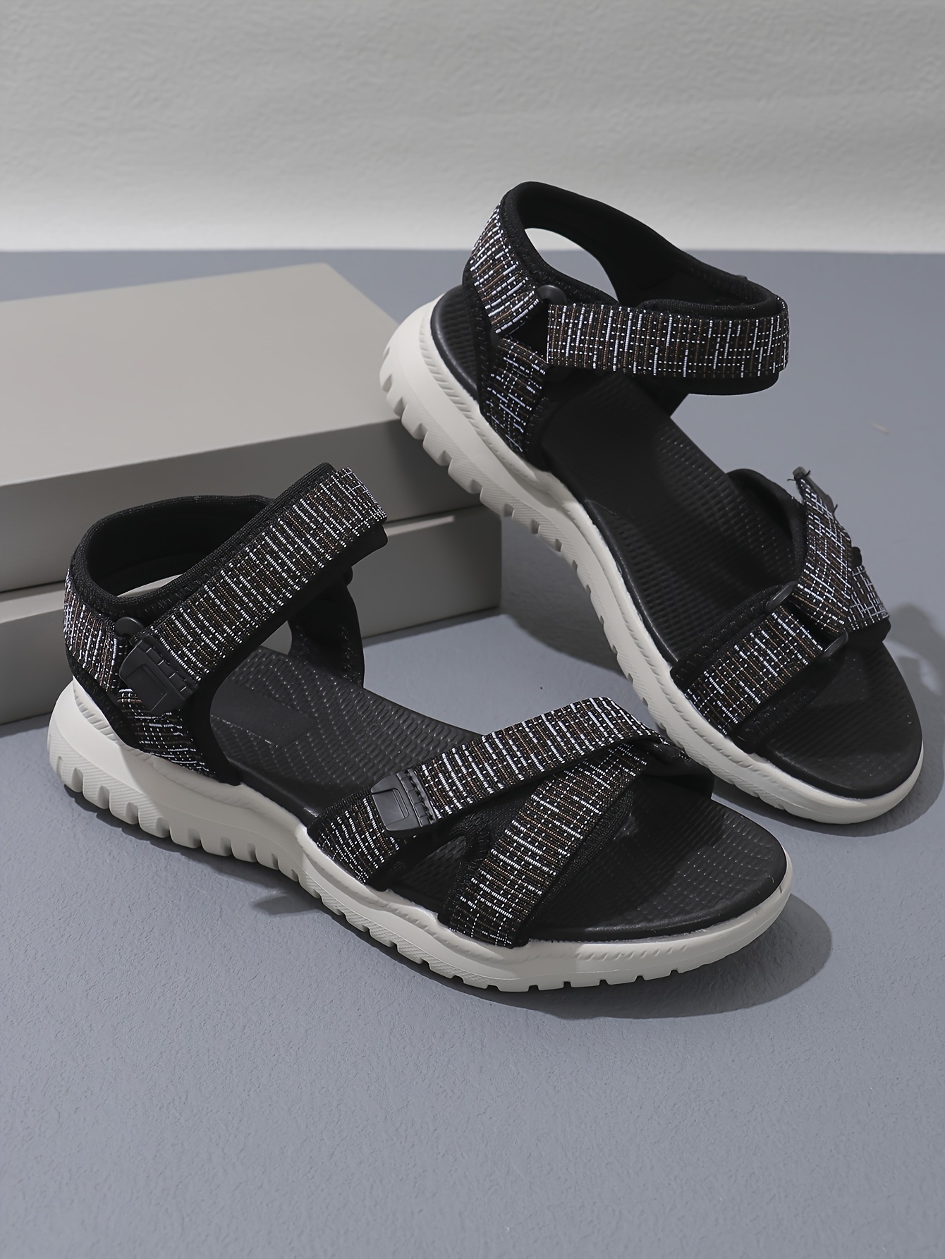 womens summer sports sandals comfortable soft sole with adjustable   walking shoes lightweight platform casual footwear Product details 5