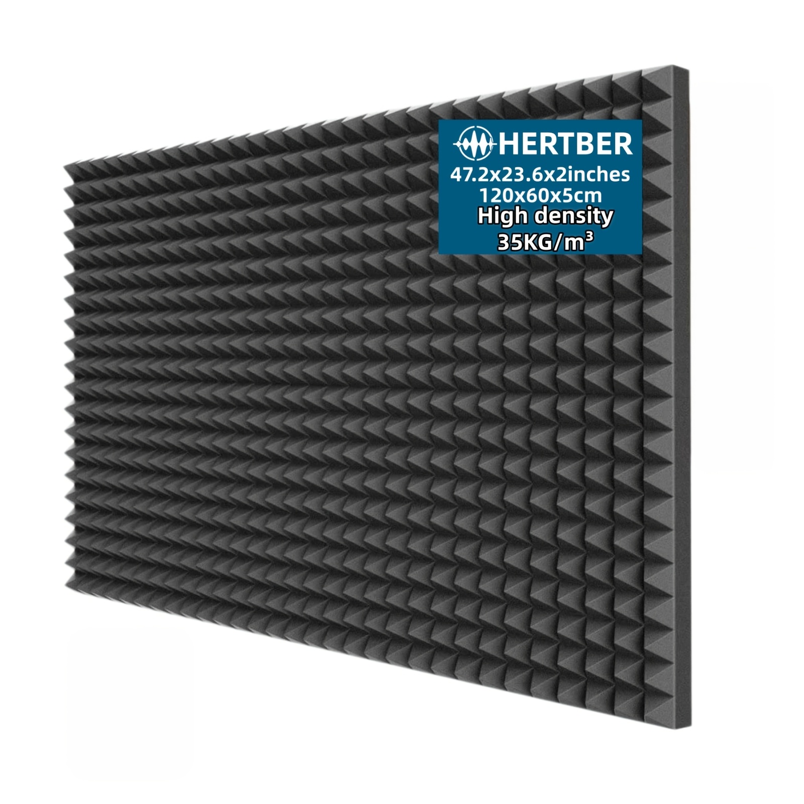 TEMU Hertber Thickened Large Size 1pc 120x60x5cm High Density 35kg/m³ Multifunctional Sound Absorbing Insulation Noise Reduction Vibration Reduction